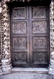 Door carving at the Cathedral, Sibenik