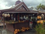 Fruit and coconut stand in central Port-Louis Fruit and coconut stand in central Port-Louis