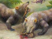 Dog Eatting Dinosaurs