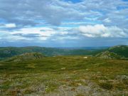 View from Store Syningen Mountain in Valdres. The valley below is Bjødal Valley.