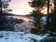 Sunset over Hølera Lake in Valdres