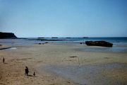 Omaha Beach, on the Normandy coast.