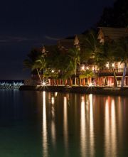 Pearl Farm cottages at night Pearl Farm cottages at night