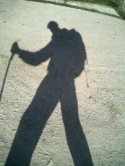 Arriving to Santo Domingo. Even my shadow was tired Arriving to Santo Domingo. Even my shadow was tired