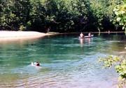 Having fun in the river