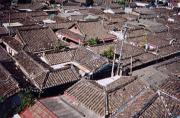 The roofs of houses outside the Emerald Hotel The roofs of houses outside the Emerald Hotel