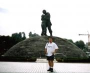 The statue in front of the Memorial The statue in front of the Memorial
