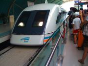 Maglev train, linking Pudong Airport with the central Shanghai