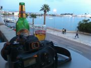 Teraca Bamba's view of the harbour of Split in the evening.
