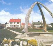 These whale bones, besides the Cathedral, are a landmark of Stanley