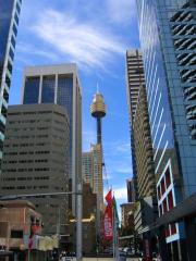 Centrepoint through the streets of Sydney