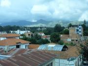 A view of the mountains from the roof  of the Hostal Carmen