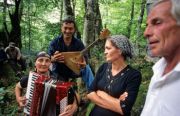 Dressed in traditional Kist outfits, they perform lezginkas, one of the most popular dances in the C Dressed in traditional Kist outfits, they perform lezginkas, one of the most popular dances in the C