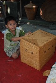 Kid & basket.