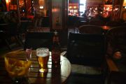 Beer and crisps at the Animus Bar. Beer and crisps at the Animus Bar.