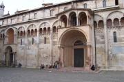 Part of the cathedral façade, Modena