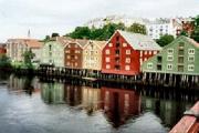 Warehouse from Old Bridge, Trondheim Warehouse from Old Bridge, Trondheim