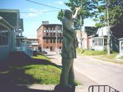 A wooden Truro monument