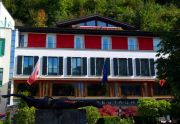 Hotel Real and its restaurant, and a sculpture. Hotel Real and its restaurant, and a sculpture.