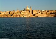 The view of Valletta from Sliema. The view of Valletta from Sliema.