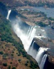 Aerial view of Victoria Falls