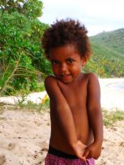 Little girl from the small village on the beach to the north of Octopus Little girl from the small village on the beach to the north of Octopus