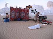 Our White Desert campsite as we start dinner. Our 