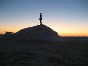 John watches the Sunset over the White Desert John watches the Sunset over the White Desert