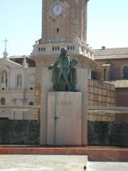 Besides this Goya monument is the pubs area called Turbon Besides this Goya monument is the pubs area called Turbon
