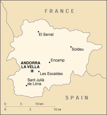 Map of Andorra