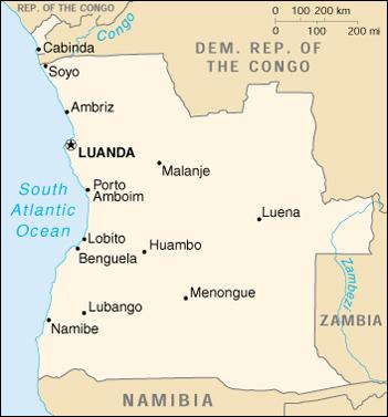 Map of Angola