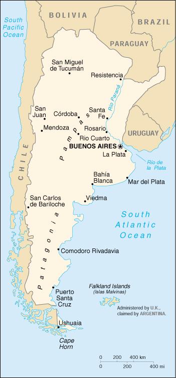 Map of Argentina