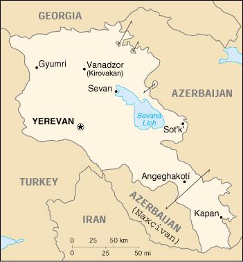 Map of Armenia