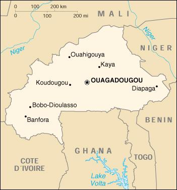 Map of Burkina Faso