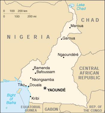 Map of Cameroon