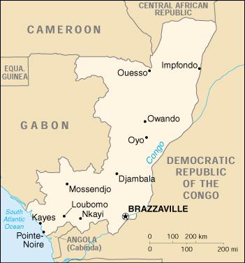Map of Congo, Republic of the