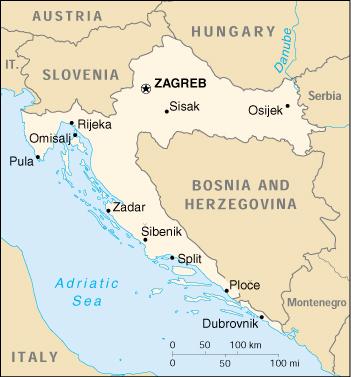 Map of Croatia