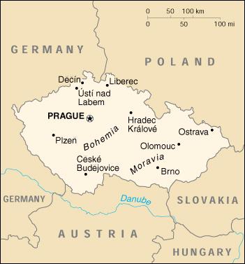 Map of Czech Republic