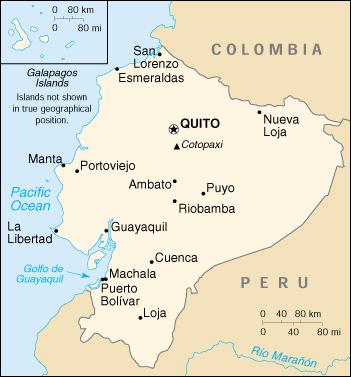Map of Ecuador