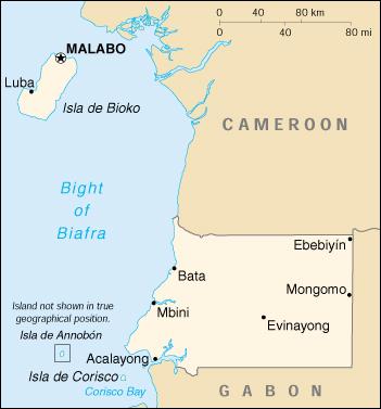 Map of Equatorial Guinea