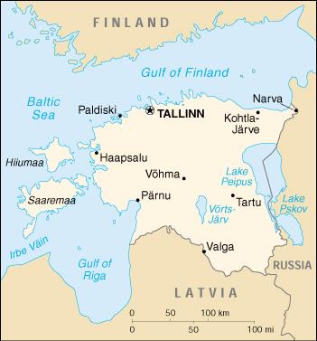 Map of Estonia