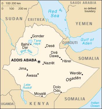 Map of Ethiopia