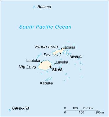 Map of Fiji