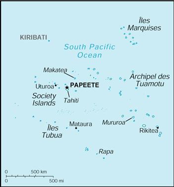 Map of French Polynesia