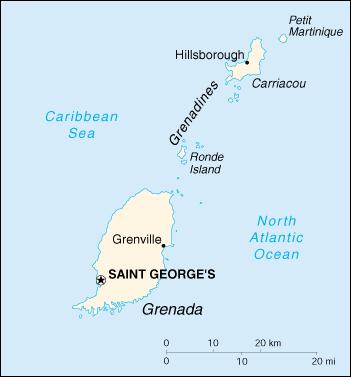Map of Grenada
