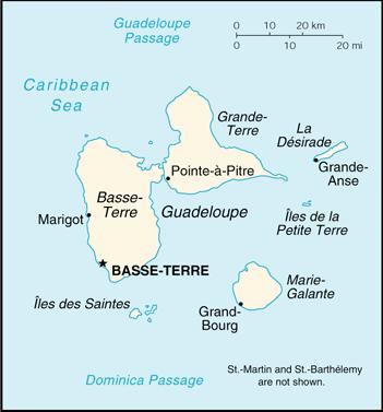 Map of Guadeloupe