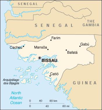 Map of Guinea-Bissau