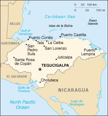 Map of Honduras