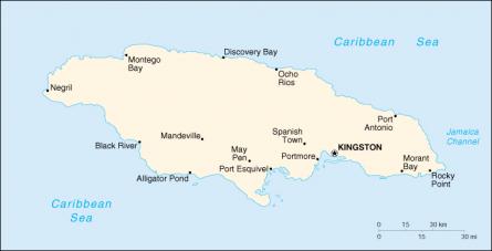 Map of Jamaica