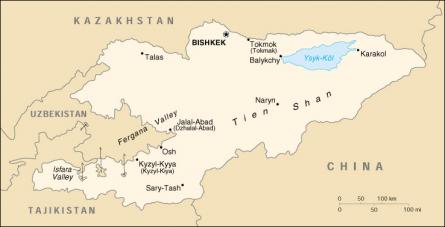 Map of Kyrgyzstan